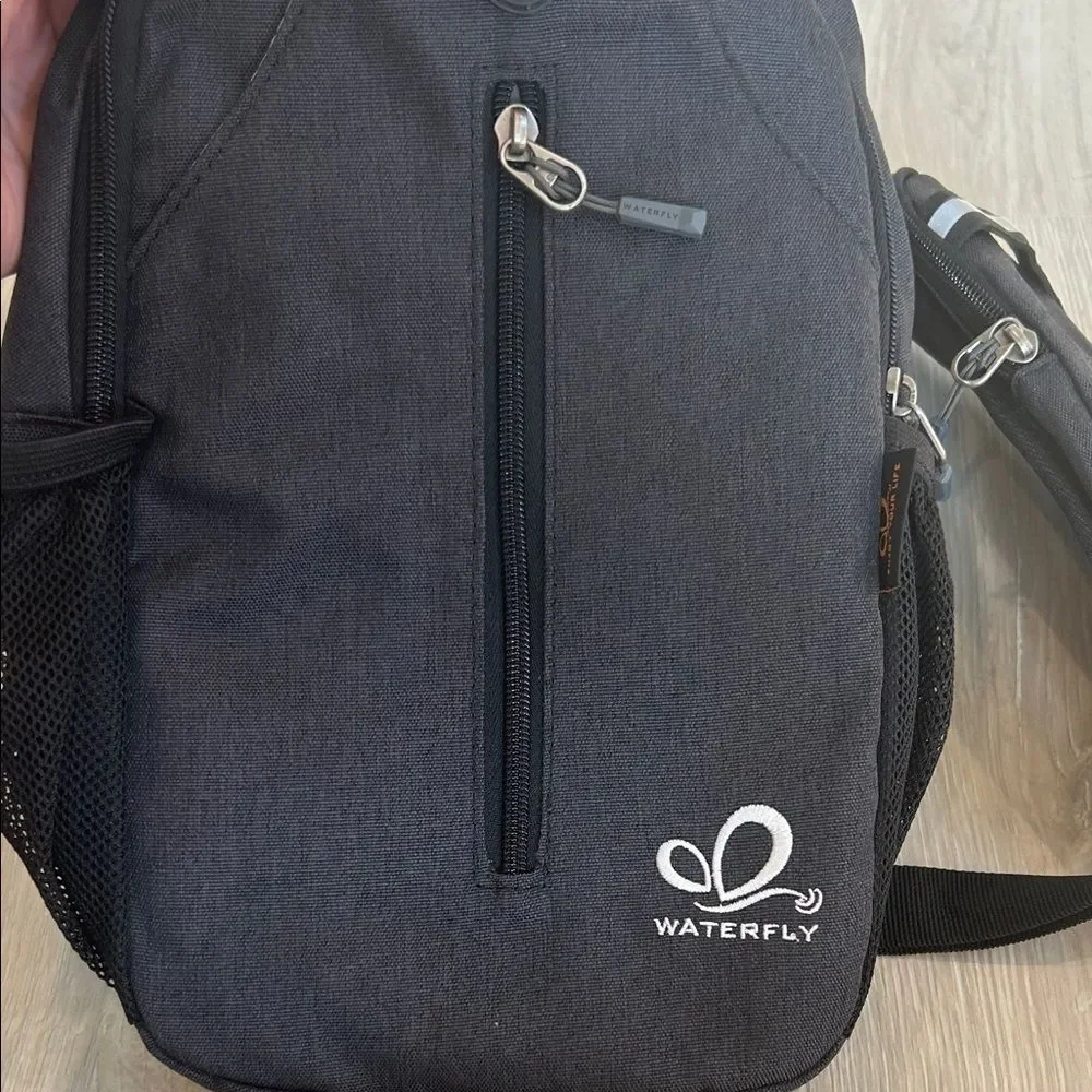 WATERFLY Crossbody Sling Backpack Travel Hiking Chest Bag Daypack